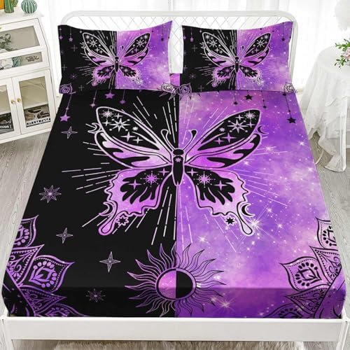Smell Sunshine Black Butterfly 4Pcs Kids Sheet Set