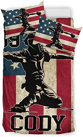 Personalized Baseball Baseball Duvet Cover Set for Boys