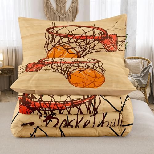 Peopleareok Basketball Comforter Set 3D Printed Kids Bedding