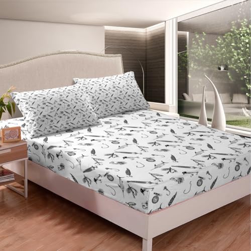 Castle Fairy Hunt Fishing Fitted Sheet Queen Set