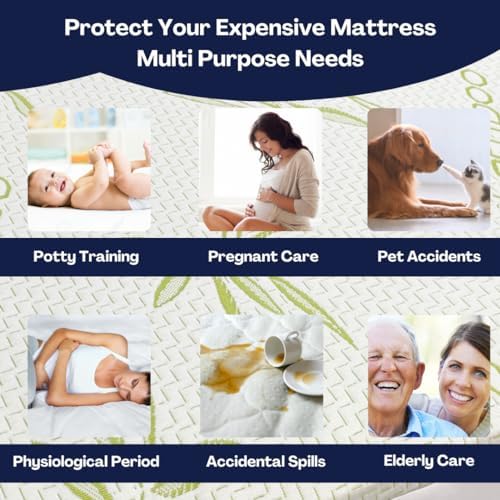 DreamField Linen Bamboo Mattress Protector Queen Size