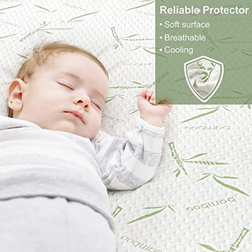 Softhour Full Size Mattress Protector Waterproof Breathable Bamboo Rayon