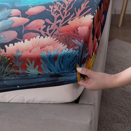Coastal Bedding Turtle Fitted Sheet Set Twin Size