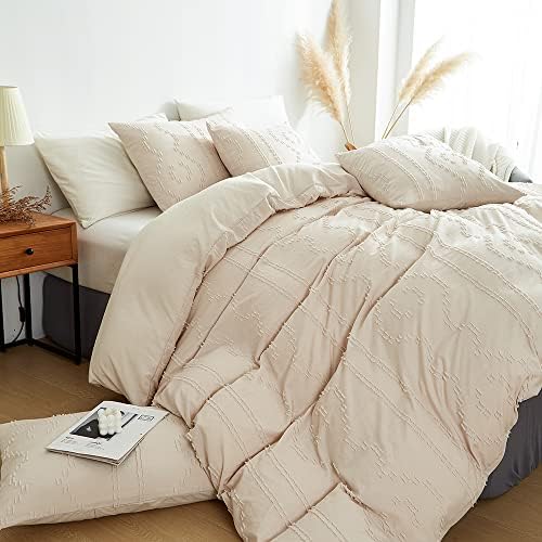 CinYana Boho Duvet Cover Set 5 Piece Shabby Chic King Size
