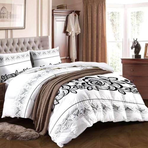 4 Piece Soft All-Season Duvet Cover Set In A Bag