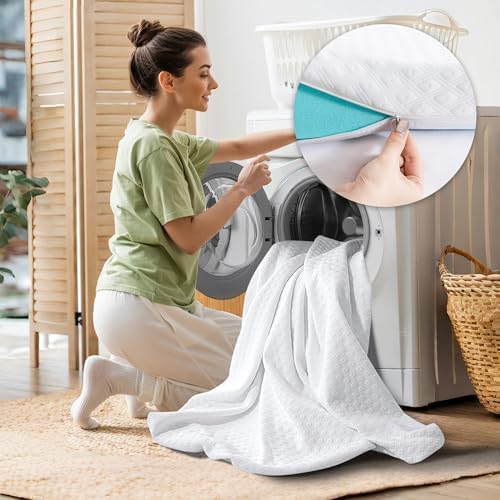 BEDHOURS Cooling Gel Memory Foam Mattress Topper Queen Size