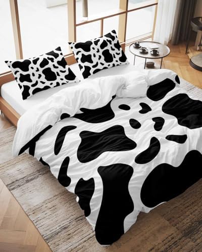 LooPoP Cow Print Duvet Cover Set 3 Piece