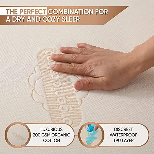 Mattshield Original Waterproof Organic Mattress Protector Queen Size