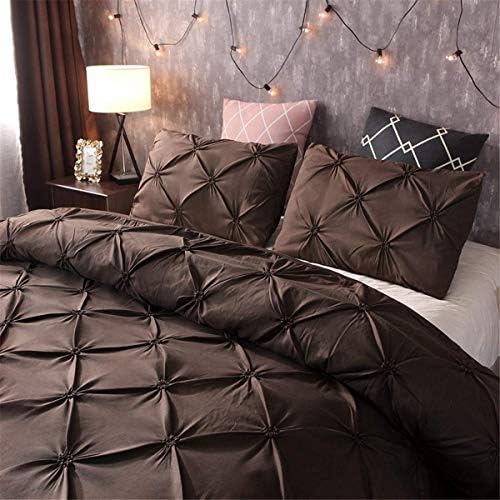 Feelyou Pinch Pleated Duvet Cover Set King