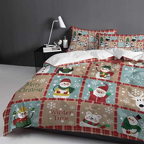 LooPoP Christmas Duvet Cover Set California King 3 Piece