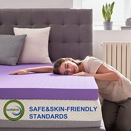 SINWEEK 15 Inch Gel Memory Foam Mattress Topper