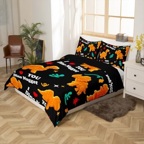Feelyou Dinosaur Duvet Cover Set Queen Size