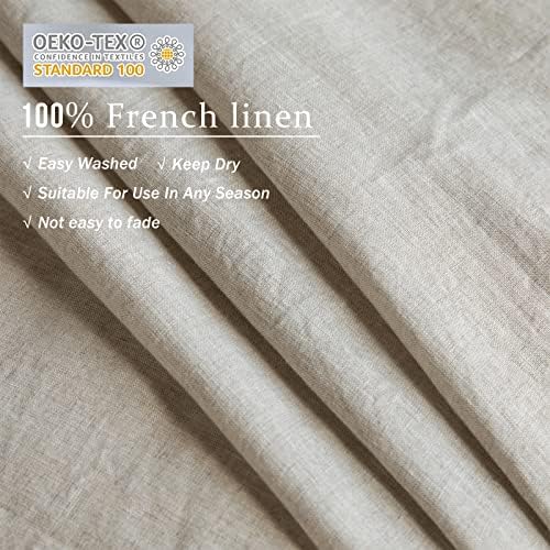 XZ XIFA Linen Duvet Cover Set Queen 3pc