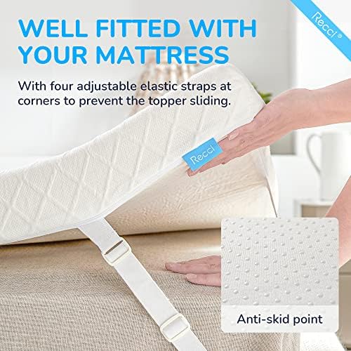 RECCI 2 Inch Full Memory Foam Mattress Topper