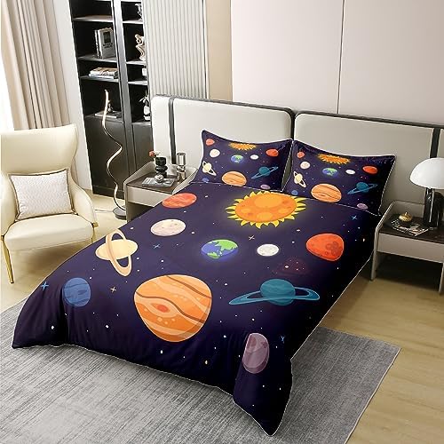 Solar System Duvet Cover Set Twin 100 Cotton