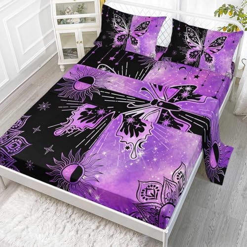 Smell Sunshine Black Butterfly 4Pcs Kids Sheet Set