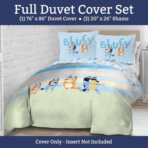 Jay Franco Duvet Cover Set 3 Piece Bluey Kids Bedding Full