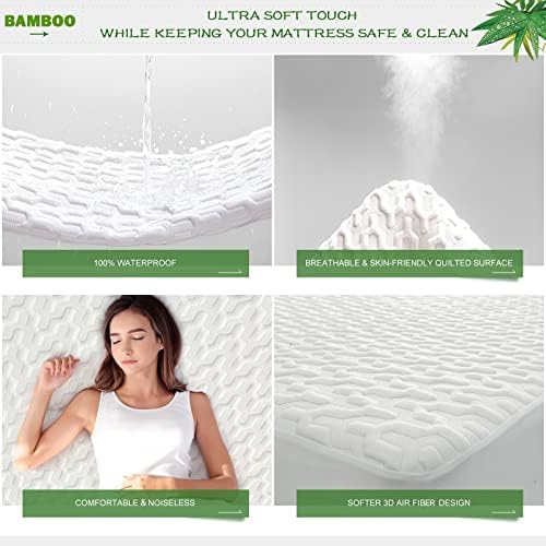 GRT Waterproof Mattress Protector with Cooling Rayon Bamboo Fabric