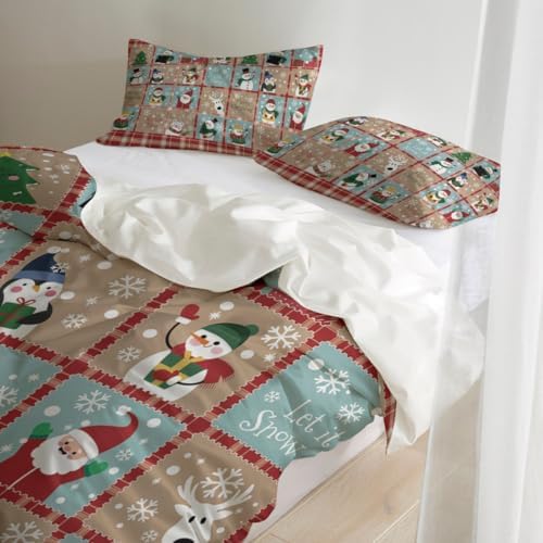 LooPoP Christmas Duvet Cover Set California King 3 Piece