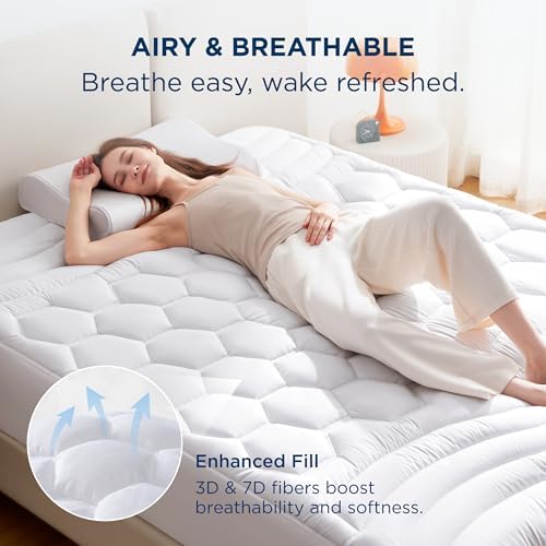 Bedsure King Mattress Pad - Quilted 78x80 Inches Protector