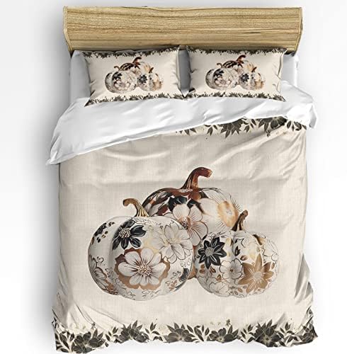 LooPoP California King Duvet Cover Set with Pillow Cases and Zipper Closure