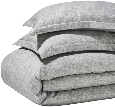 Superior Melange Flannel Duvet Set KingCalifornia King Charcoal