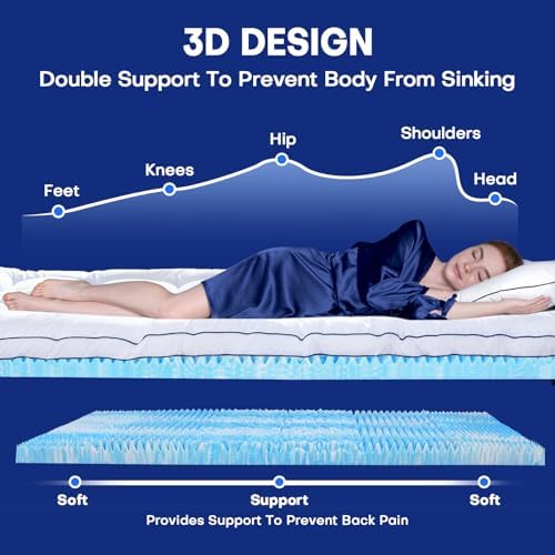 Vipfree Twin XL 4 Inch Dual Layer Mattress Topper