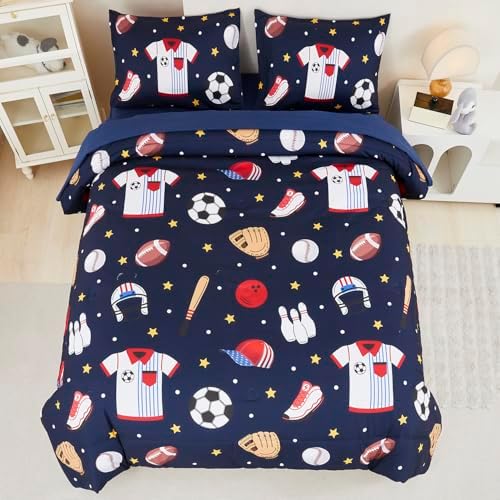 Kids Sports Comforter Set Twin Bedding Set
