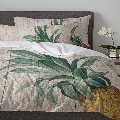 LooPoP 3PC Comforter Set Pineapple Pattern