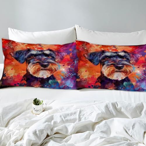 Custom 3D Print Standard Schnauzer Duvet Cover Set