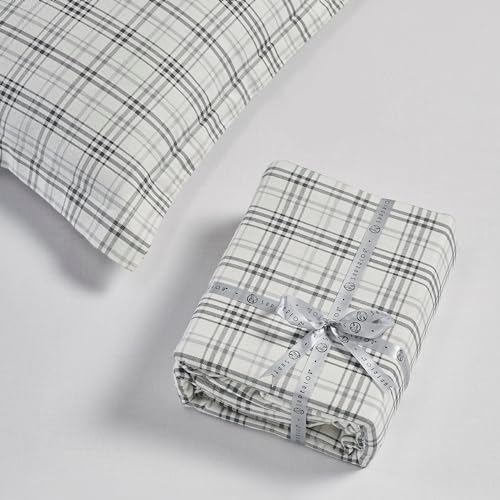 Superior Plaid Flannel Duvet Set Charcoal KingCalifornia King 1