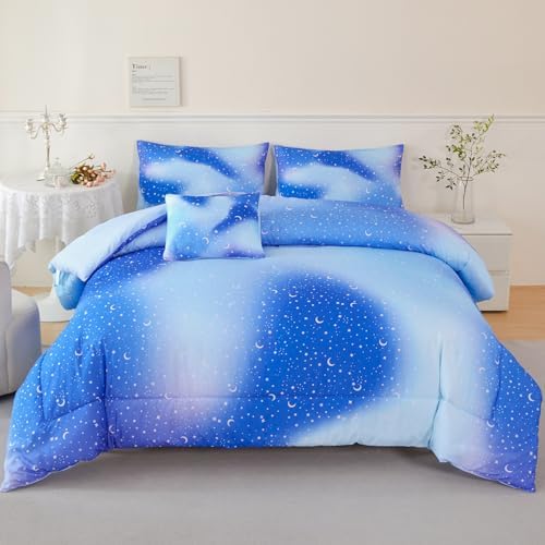 URBONUR Gradient Glitter Comforter Set for Kids