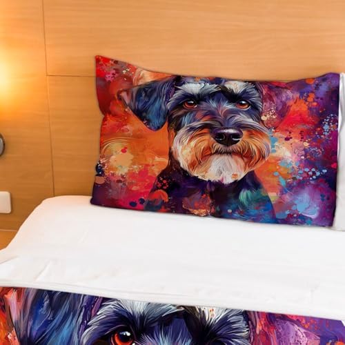 Custom 3D Print Standard Schnauzer Duvet Cover Set