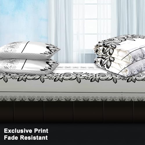 4 Piece Soft All-Season Duvet Cover Set In A Bag