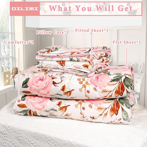 DILIMI 5-Piece Comforter Set for Girls