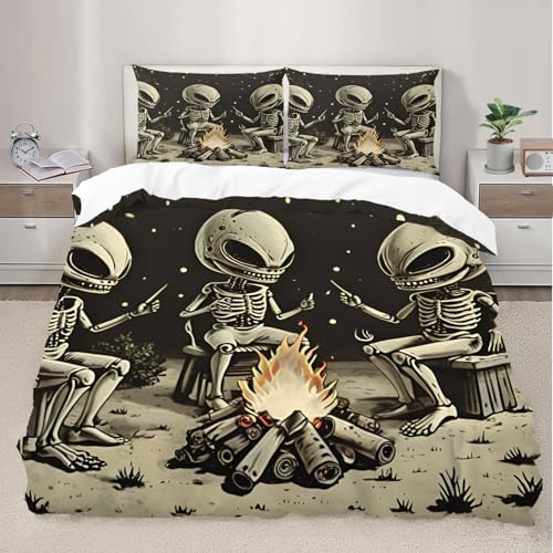 Alien Starry Sky Duvet Cover Set for Kids and Adults