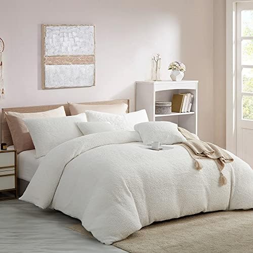 CinYana Sherpa Fleece Duvet Cover Set 5 Piece Double-Sided
