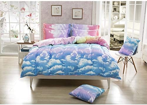 Feelyou Cloud Sky Duvet Cover Set for Girls
