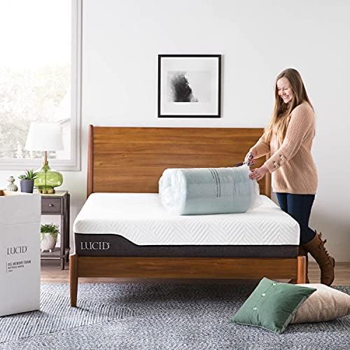 LUCID 3-Inch Ventilated Gel Memory Foam Mattress Topper - King