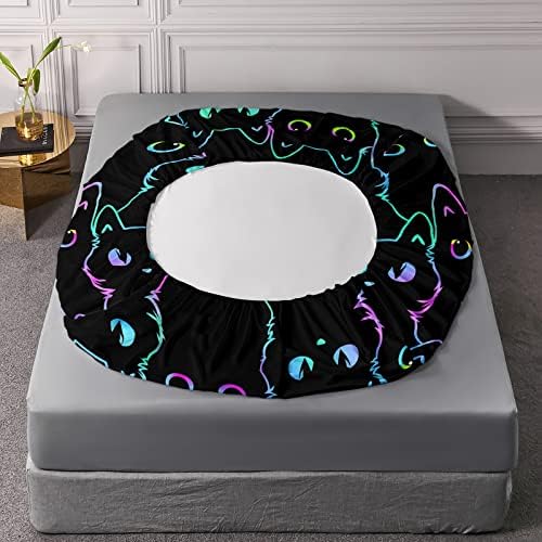 Axolotl Kids Bedding Set Queen Size 4Pcs Kawaii Cat Pattern