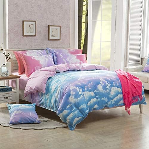 Feelyou Cloud Sky Duvet Cover Set for Girls