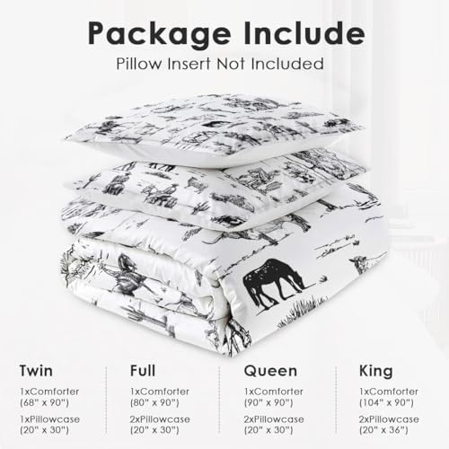 WeCozy Full Size Comforter Set with 2 Pillowcases