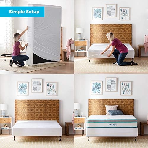 Linenspa Queen Box Spring Encasement Waterproof Zippered Protector