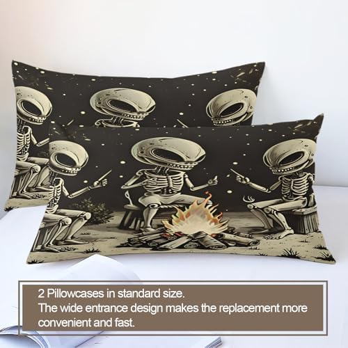 Alien Starry Sky Duvet Cover Set for Kids and Adults