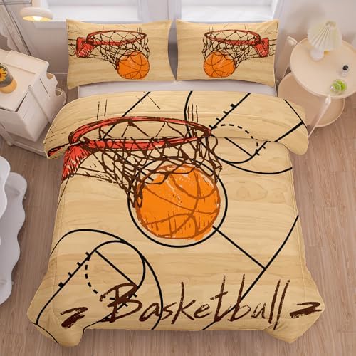 Peopleareok Basketball Comforter Set 3D Printed Kids Bedding