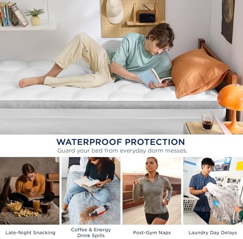 Bedsure 4 Inch Dual Layer Mattress Topper for Twin XL