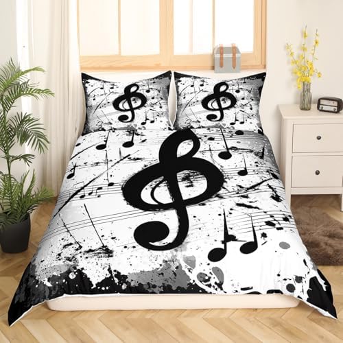 Castle Fairy Music Notes Queen Duvet Cover Set