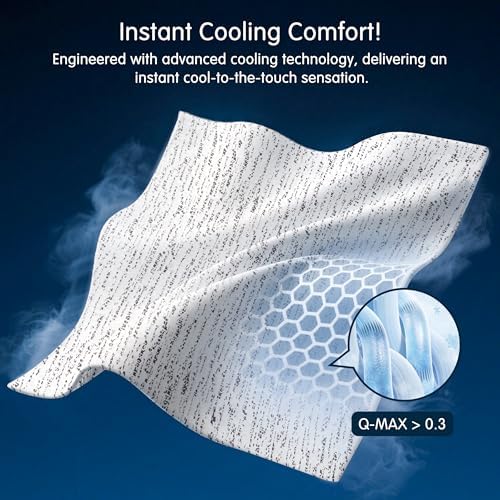 CHUN YI Cooling Mattress Topper Queen 4 Inch