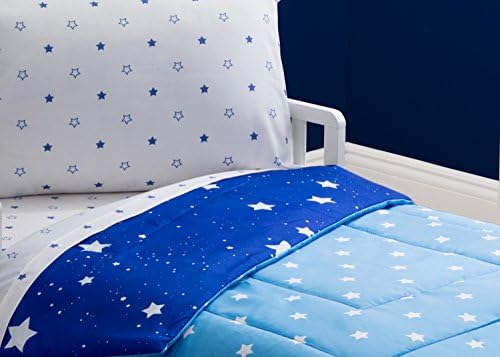 Delta Children 4 Piece Toddler Bedding Set Blue Stars