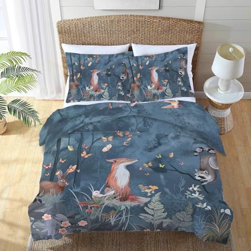 Fox Woodland Duvet Cover Set 3 Piece with Pillowcases